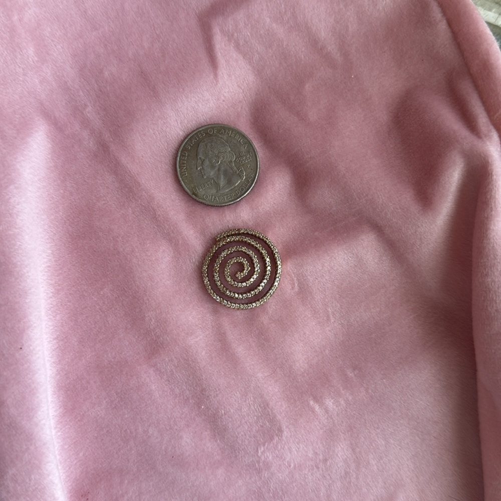 10 kt gold spiral pendant with CZ’s 4.6 g of gold - Picture 5 of 5